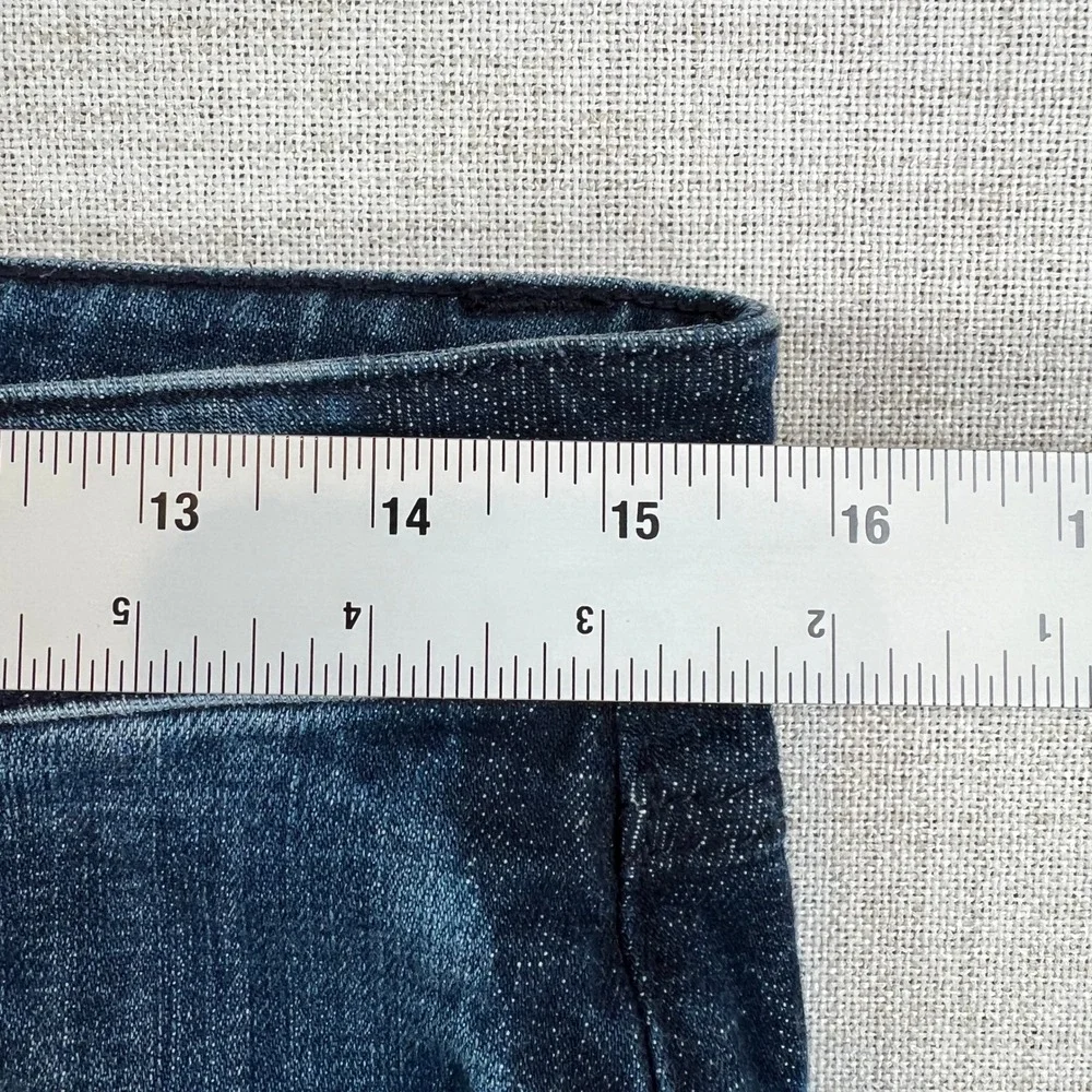 Cabi Tuxedo High Straight Jeans Womens Size 6 Slight Distressing Med Wash #3750